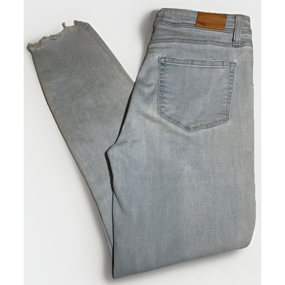 Paige Hoxton Wrenley Ankle Distressed Jeans Women's 29 Slimming Stretch‎ Raw Hem